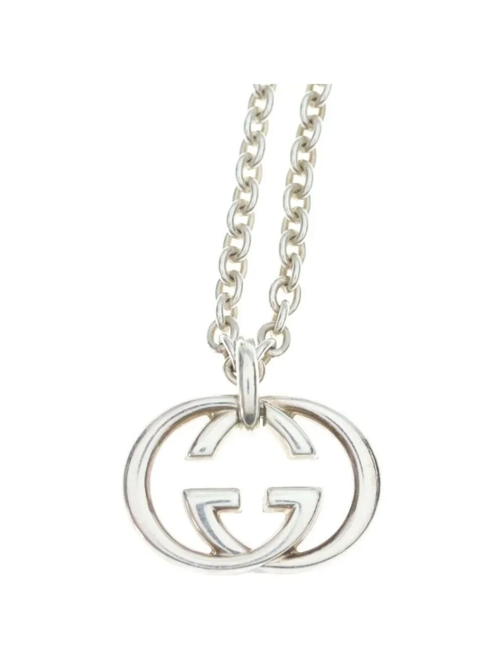 Gucci Interlocking GG Pendant Silver